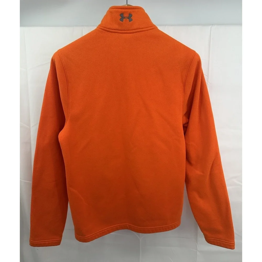 Under Armour Pullover Orange‎ Mens Small 1/4 Zip Long Sleeve Athletic Top